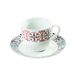 LINEA CORDOBA - koffieservies oranje, 6 stuks met schotel