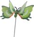 Decoris Tuin Deco Vlinder op Stok - Groen - Metaal - 12 x 70 cm
