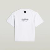G-Star Inside print r t wmn Femme Tops Blanc Coton XL