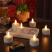 EXTSUD Set van 6 oplaadbare led-theelichtjes - flikkerende vlam, laadstation en afstandsbediening - perfect voor Kerstmis, verjaardagen, bruiloften, tafels, restaurants en hotels, geel