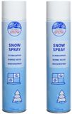 Decoris Sneeuwspray - 2x - wit - 400 ml