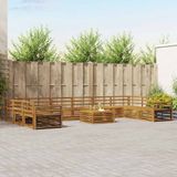 vidaXL - Bank loungeset - 8 zitplekken - Naturel - Massief Acacia Hout