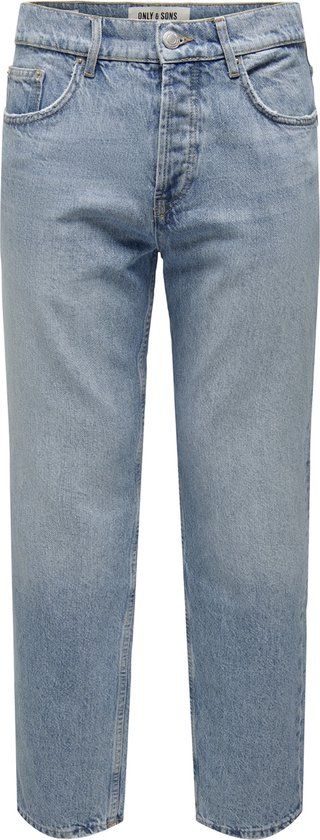 Only & Sons Onsedge Straight Fit Jeans - Light Blue Denim - Men's W32/L30