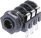 Neutrik NMJ6HC-S Jackplug 6,35 mm bus, montage horizontal Nombre de pôles : 3 Stéréo Noir 1 pièce(s)