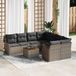 Maison Exclusive - Ensemble de jardin 9 pièces, ensemble de salon en polyrotin gris
