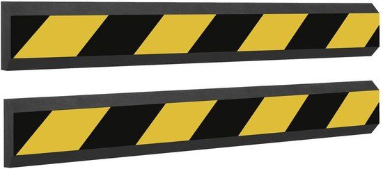 APA 23452 Wandbeschermingsset Universeel Kunststof Zwart-geel 30 cm
