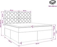 vidaXL Boxspringbed met matras en hoofdeinde Taupe 160 x 200 cm Stof