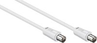 Goobay IEC (m) - IEC (m) coaxkabel / recht - wit - 1,5 meter