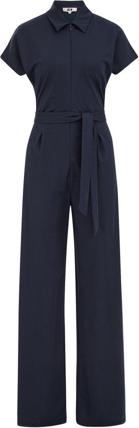 WE Fashion Dames jersey jumpsuit donkerblauw