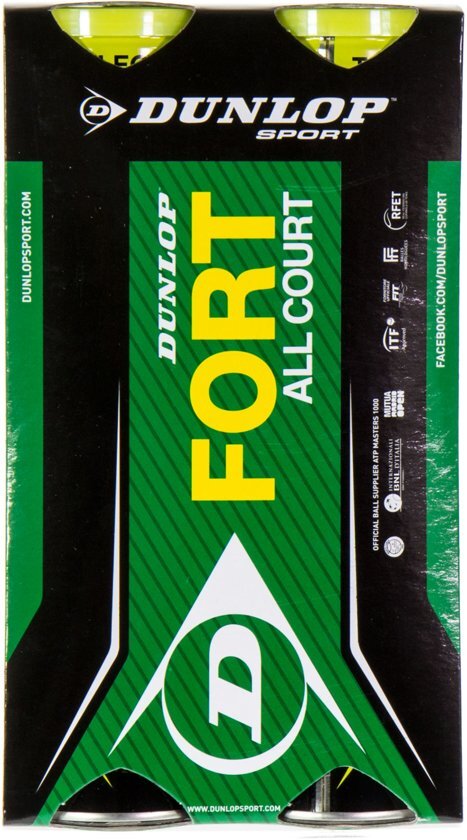 Dunlop FORT ALL COURT TS 2X4TIN CARTONETTE - Geel - Tennisballen