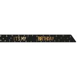 Folat 26855 decoratie zwart goud zilver lint IT'S MY xx birthday-folie