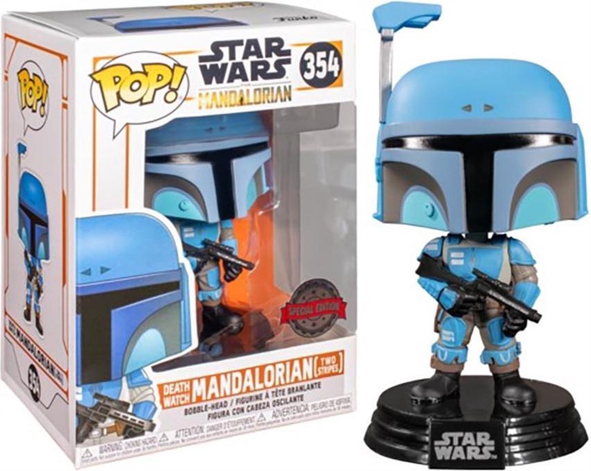 Funko Star Wars The Mandalorian POP! TV Vinyl figuur Death Watch Mandalorian (Two Stripes) 9 cm