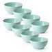PlasticForte Schaaltjes - 8x - kunststof - kommetjes - dessert/ontbijt - D14 x H6 cm - mintgroen