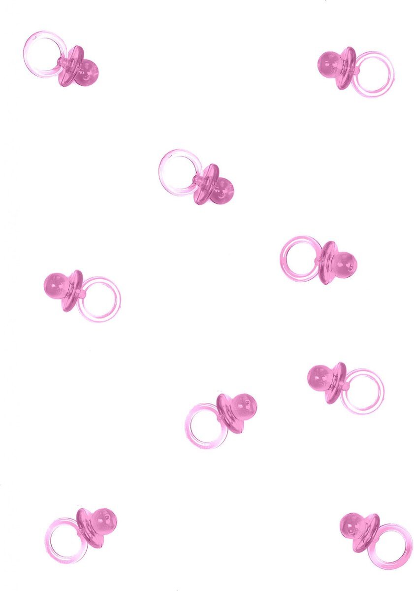 Unique Baby shower geschenken - 2,5 cm - roze plastic fopspeen - verpakking van 18