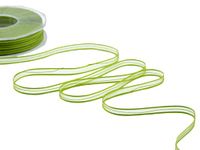 Furlanis - Sluier satijnen randen met centrale gesp, decoratief lint voor verpakkingen, cadeautjes voor gasten, Italiaanse stof - pistachegroen, 6 mm x 50 m