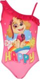 4KidsOnly United Essentials Meisjes Badpak - Paw Patrol - Be Happy - Donker roze - Maat 122/128