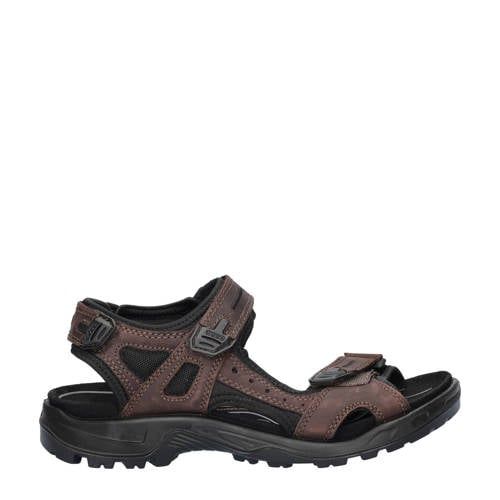 Ecco nubuck sandalen donkerbruin