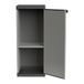 Adventa Kast van polyvinylchloride en PP, 1 deur, 1 plank, eenvoudig te monteren, modulair systeem, robuust, geschikt voor binnen en buiten, 34 x 40 x 85 cm, grijs en zwart, klein, 4 stuks