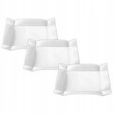 Wilmax Porseleinen Dessertborden Vierkant 20x20 cm - Set van 3