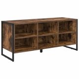 vidaXL Schoenenkast Bewerkt Hout Rook Eik 100 x 35 x 44 cm