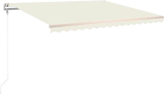 vidaXL Luifel automatisch uittrekbaar 400x350 cm crèmekleurig