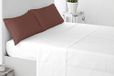 Miracle Home. Kussensloop, 100% geborstelde microvezel, met hotelsluiting, anti-pilling, 70 x 50 cm, 2 stuks, bed 135 cm, bruin