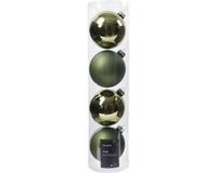 Decoris Kerstballen glas d10 cm rsmrn 4st W