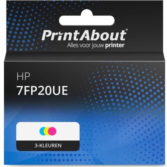 PrintAbout Huismerk Inktcartridge 7FP20UE (308) 3-kleuren Hoge capaciteit geschikt voor HP