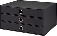 Rössler 3-delige ladenbox DIN A4, 3 Fach - Zwart