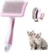 Vinabo 2 in 1 Zelfreinigende borstel voor honden/katten - Roze