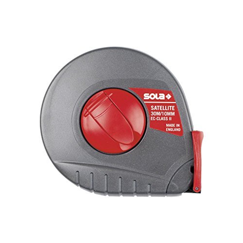 Sola 50055701 bandmaat Satellite ST staal 10 m in zwart/rood