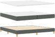 vidaXL Boxspringbed met hoofdeinde Donkergrijs 200 x 200 cm Stof