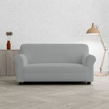 Italian Bed Linen Bankhoes Bielastisch Pretty uittrekbaar lichtgrijs 2-zits
