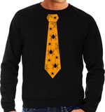 Bellatio Decorations Halloween thema verkleed sweater / trui spinnen stropdas - heren M
