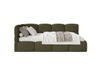 Lit ado 90x200, gauche, en bouclette olive