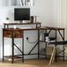 Prolenta Maison Exclusive - Bureau exclusif - Bois fumé, dimensions 120 x 79 x 86,5 cm, fabriqué en panneaux de particules
