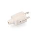 Rubberen stekker 10/16A 250V T/TL, IP44, 4,8 mm, wit