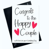 Peachy Antics Trouwkaarten Schattig Ontwerp Gefeliciteerd Met Het Gelukkige Paar Met Liefde Op Uw Trouwdag Eenvoudig Ontwerp Voor Hem Voor Haar Bruiloft Kaarten Voor Nieuwe Weds AP162