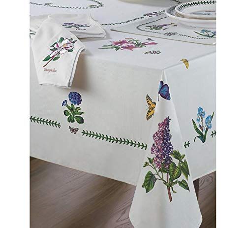 Avanti Linens Botanic Garden 60X84 Tablecloth, Ivory
