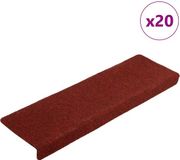 vidaXL - Trapmatten - Zelfklevend - 20 stuks - 65x21x4 cm - Bordeaux Rood