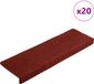 vidaXL - Trapmatten - Zelfklevend - 20 stuks - 65x21x4 cm - Bordeaux Rood