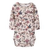 NAME IT BABY gebloemde romper - beige/roze