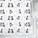 Spirella 10.19180 rideau de douche Anneau Polyester Gris, Blanc
