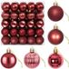 vidaXL Kerstballenset - 100 stuks - Wijnrood - 4 cm - Polystyreen
