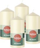 Bolsius - Gladde stompkaarsen - Ivoor - 4 stuks - 12 x 6 cm