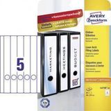 Avery-Zweckform L4758-10 Ordneretiketten 38 x 297 mm Wit 50 stuk(s)