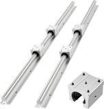 VEVOR Lineaire Geleiders SBR25, 2-Pack 1200 Mm Lineaire Rails & 4 Schuifblokken
