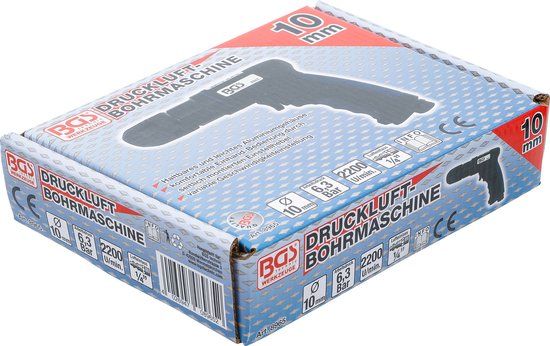 BGS 8965 | Lucht boormachine met 10 mm snelspanboorkop