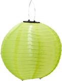 Merkloos Gekleurde solar lampion 30 cm groen