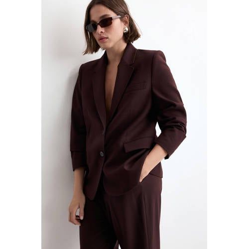Mango Blazer Donkerrood